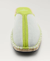 Mango Women's Contrast Stitch Espadrille Slip-Ons