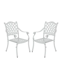 Mondawe Outdoor Cast Aluminum Dining Armchair