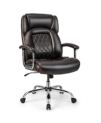Height Adjustable Big and Tall Office Chair Computer Desk Chair with Metal Base