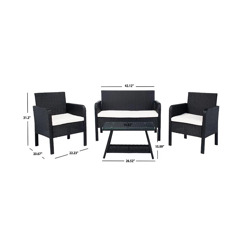 Aboka 4PC Outdoor Living Set