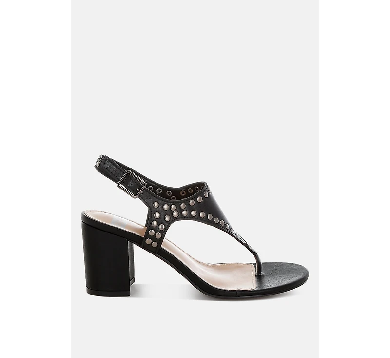 Nerina Studded Genuine Leather Sandals