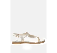 Zorad Metallic Genuine Leather Flats