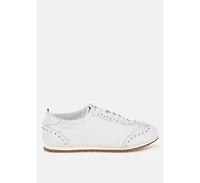 Odaya Studded Real Soft Leather Sneakers Women