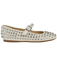 Guess Women's Kalidal Rhinestone Mary Jane Ballet Flats
