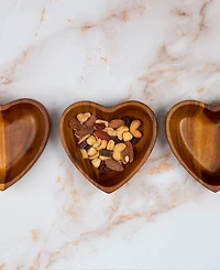 Nambe Eat Your Heart Out Small Bowls 3-Pc. Set