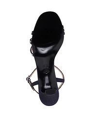 Nina Women's Bettany Mid Heel Crytal Asymmetrical Straps