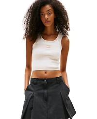 Tommy Jeans Women's Cotton Cropped Striped Tank