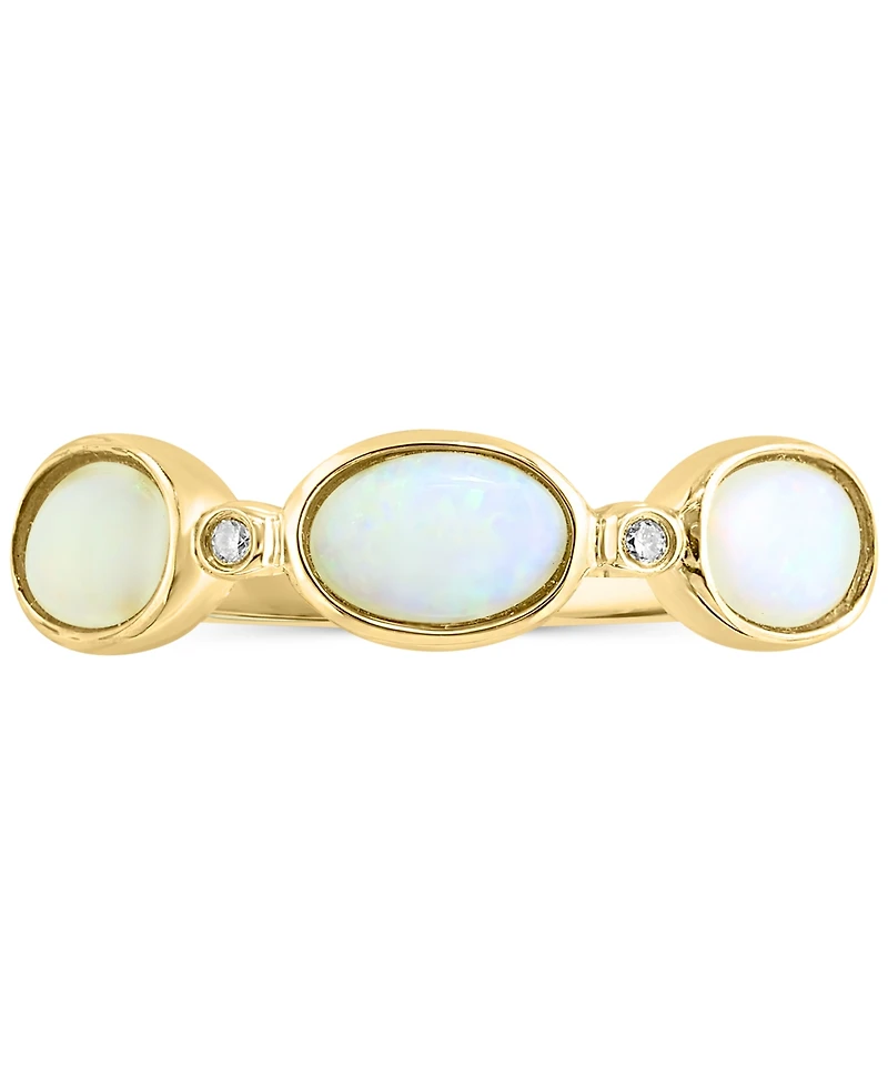 Lali Jewels Opal (3/4 ct. t.w.) & Diamond Accent Ring in 14k Yellow Gold