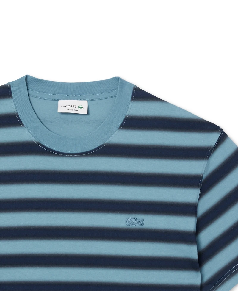 Lacoste Men's Short Sleeve Crewneck Striped T-Shirt - GAI