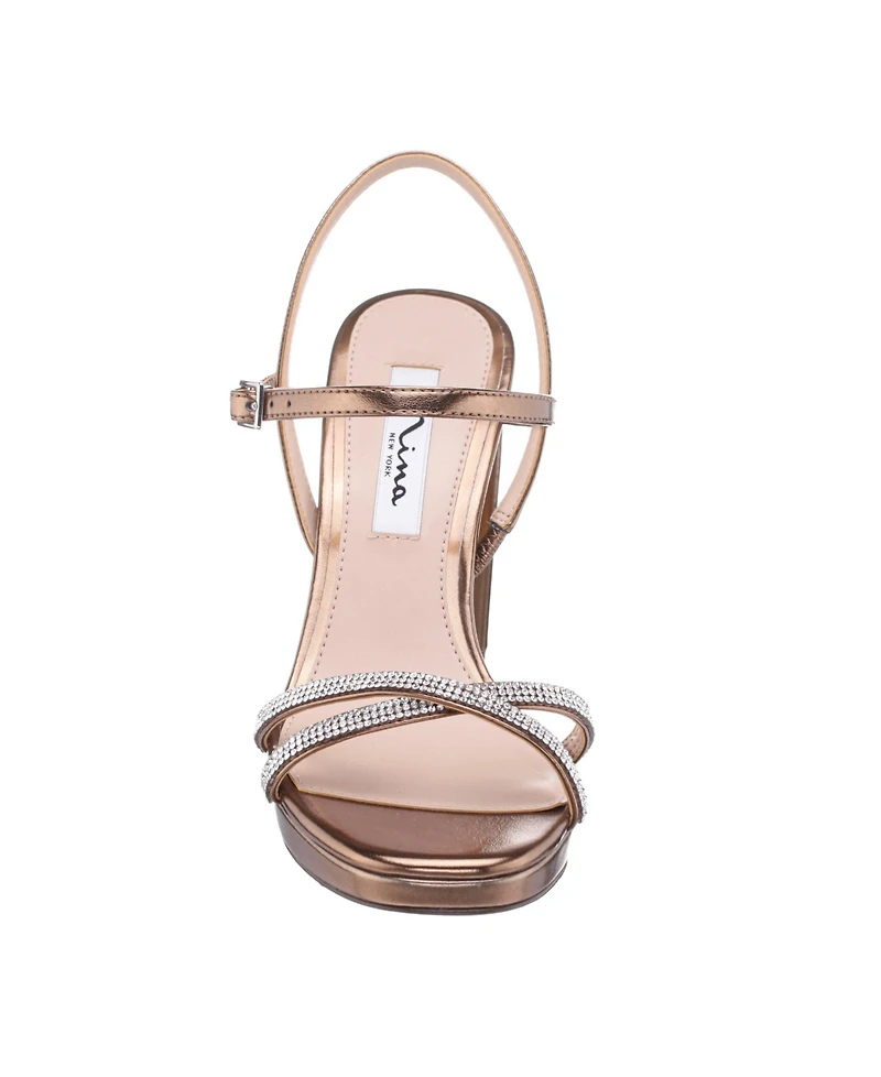 Nina Women's Steven Block Heel Platform Evening Sandals