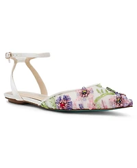 Betsey Johnson Women's Garbo Jeweled Mesh Flats