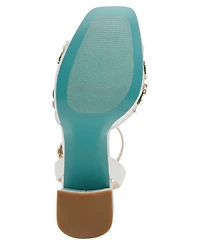 Betsey Johnson Women's Kirra Floral Beaded Platform Dress Sandals