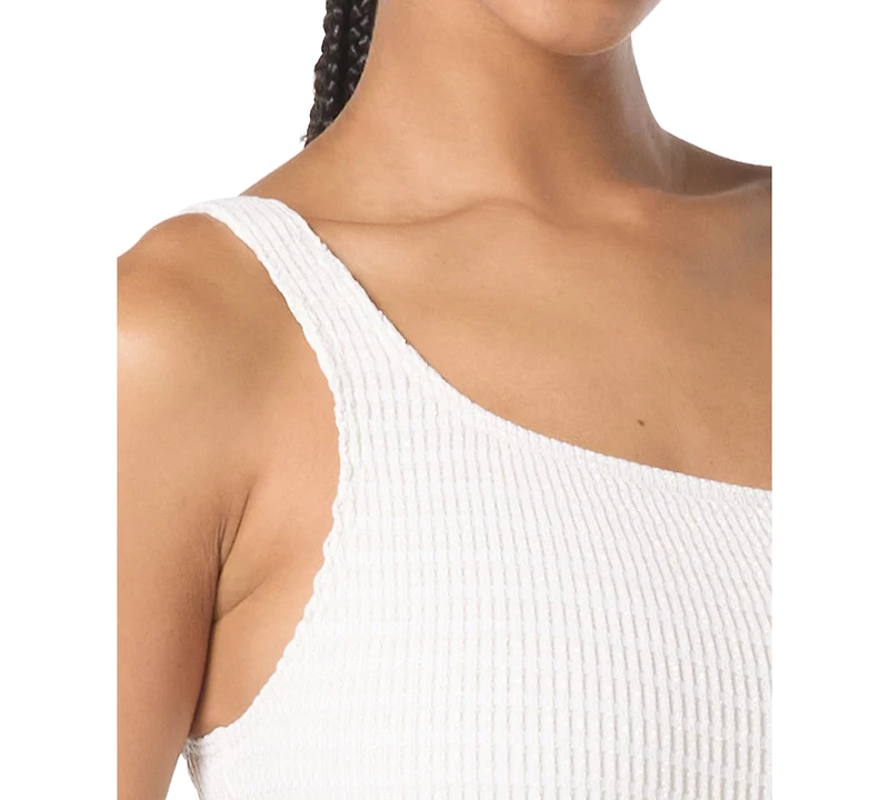 Michael Michael Kors Women's Crochet One-Shoulder One-Piece Swimsuit