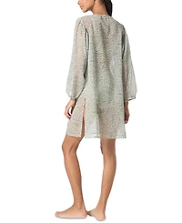 Michael Michael Kors Women's Printed Button-Front Cover-Up Shirt