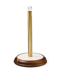 Mackenzie-Childs Rosy Check Wood Paper Towel Holder