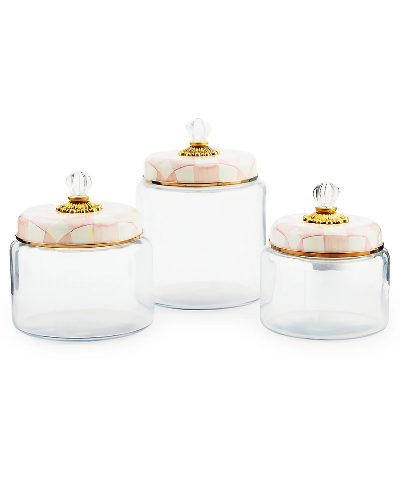 Mackenzie-Childs Rosy Check Kitchen Canister, Large