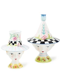 Mackenzie-Childs Rosy Meadow Lady Tulip Lidded Vase