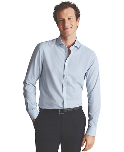 Charles Tyrwhitt Men's Slim-Fit Poplin Gingham Shirt