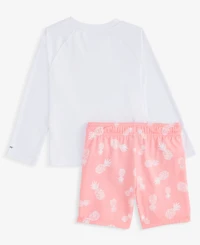 Hurley Toddler Boys Pineapple Swim Top & Printed Shorts, 2 Piece Set