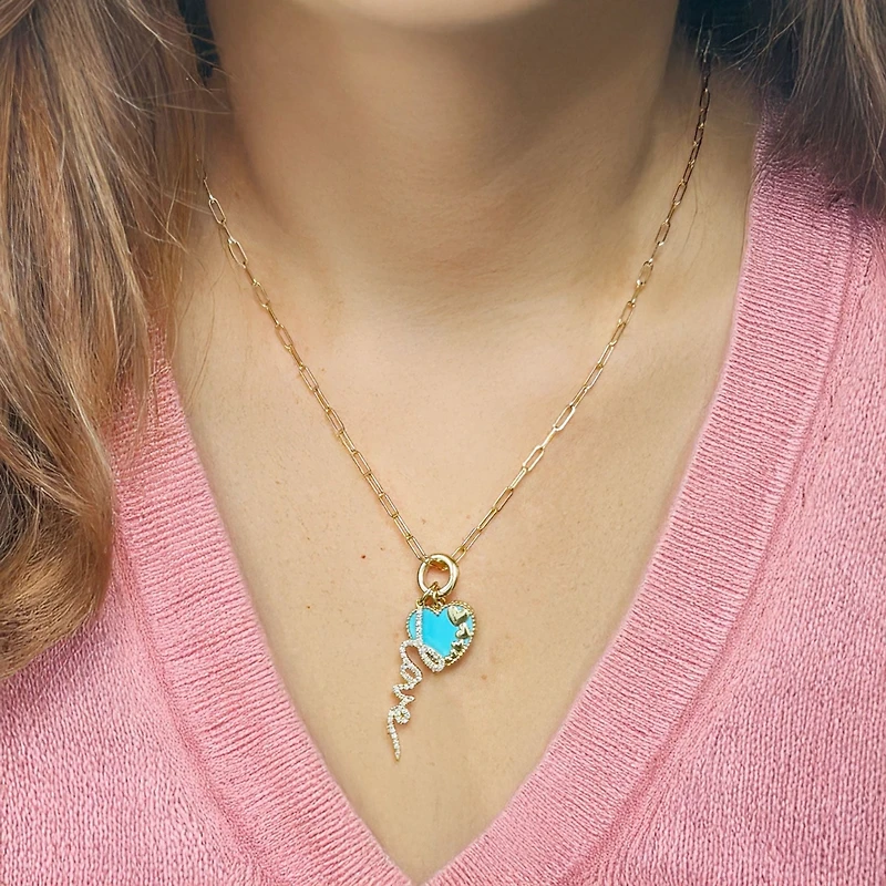 The Lovery Round Gold Charm Holder 10 millimeters