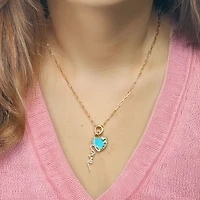 The Lovery Round Gold Charm Holder 10 millimeters