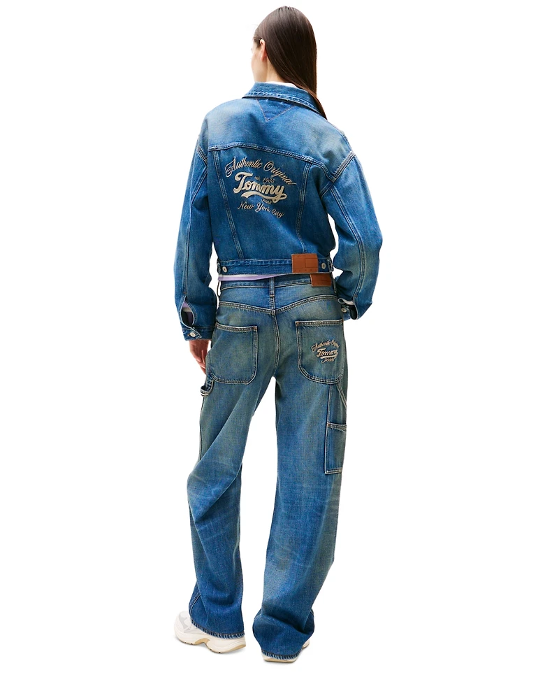 Tommy Jeans Women's Cotton Embroidered Denim Jacket