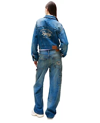 Tommy Jeans Women's Cotton Embroidered Denim Jacket