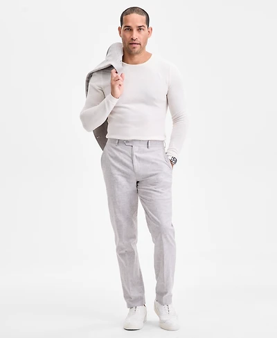 Bar Iii Men's Slim-Fit Linen Suit Pants, Exclusively at Macy's