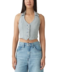 Levi's Women's Bria Cotton Denim Corset Cropped Top