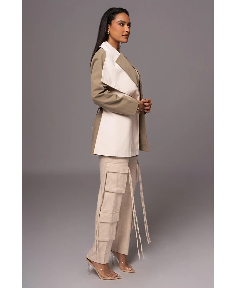 Jluxlabel Women's Color Block Summit Belted Jacket