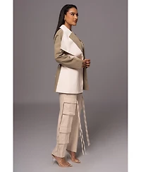 Jluxlabel Women's Color Block Summit Belted Jacket