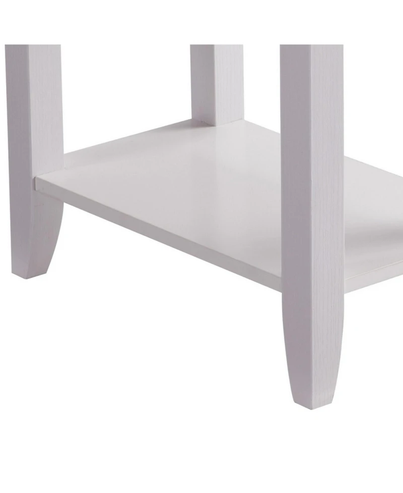 Modern Chairside Table with Extendable Drawer and Cupholders for Convenient Storage and Relaxation
