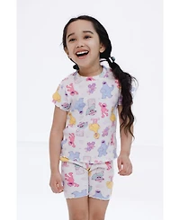 Sesame Street Little Girls Ribbed T-Shirt and Shorts Outfit Set