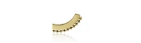 Flat Hoop Earring with Beaded Texture in Stainless Steel