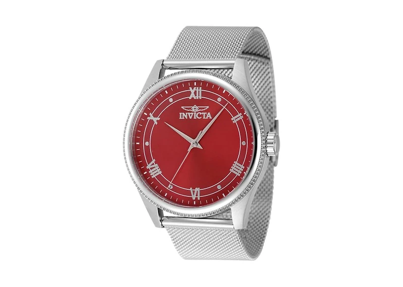 Invicta Men's 48484 Celestial Quartz 3 Hand Red Dial Watch