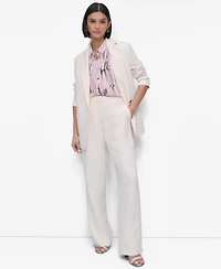 Dkny Women's Printed Chiffon Boxy-Fit Top