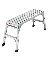 Work Platform Aluminum Portable Bench Folding Ladder Ansi Capacity 225 Lbs 40"
