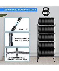 Heavy Duty 5-Tier Shelving Units Adjustable, Wire Shelf with 800 lbs Capacity (160 per Shelf), 24" D x 14" W x 59 "H, Black, 5 Levels,