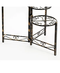 3-Tier Heart Clover Design Round Top Plant Stand for Charming and Organized Plant Display