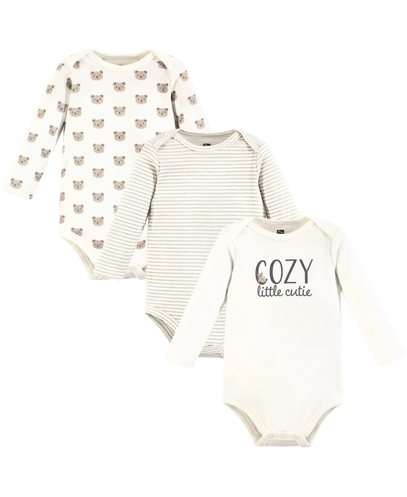 Hudson Baby Boys Unisex Everyday Long-Sleeve Cotton All-in-Ones