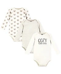 Hudson Baby Boys Unisex Everyday Long-Sleeve Cotton All-in-Ones