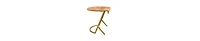 Compact C-Shaped Side Table with Drop-Edge Mango Wood Surface