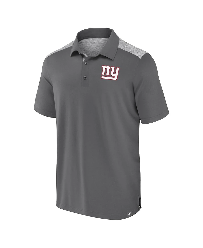 Fanatics Men's Gray New York Giants Long Shot Polo Shirt