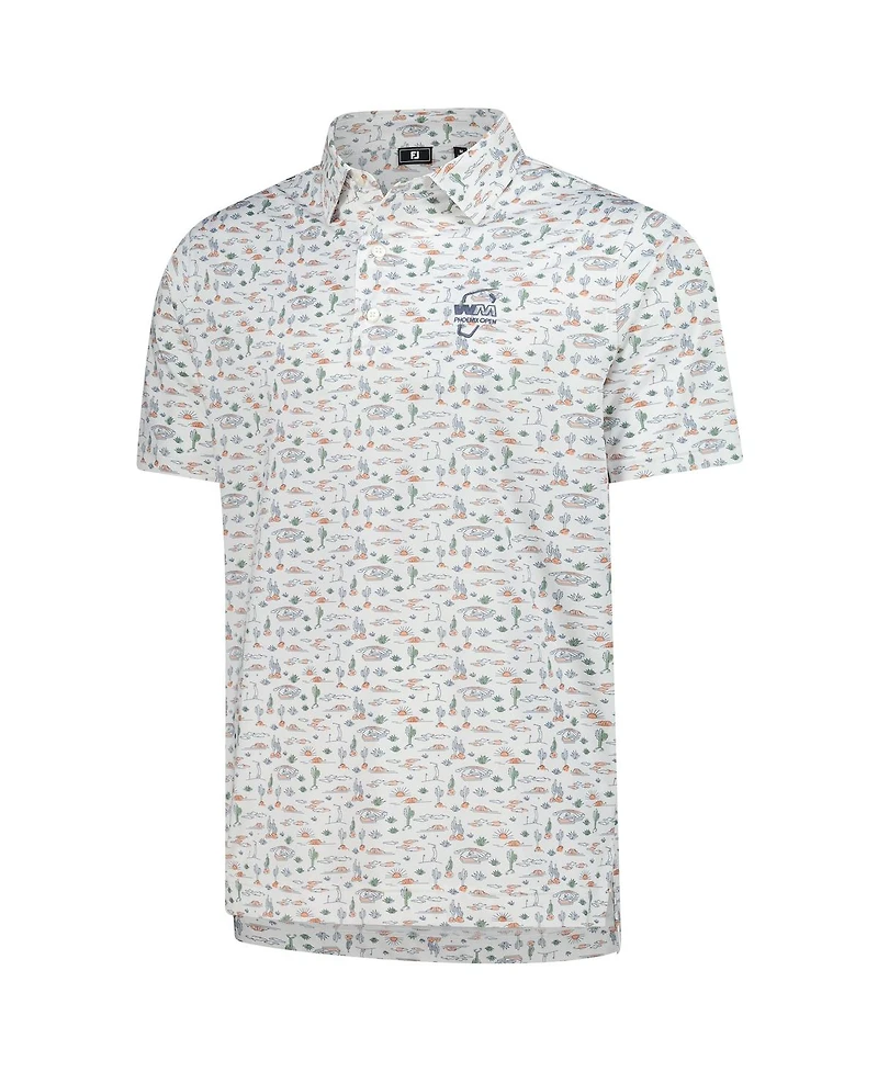 FootJoy Men's White Wm Phoenix Open Prodry All Over Print Polo Shirt