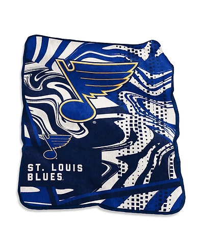 Logo Brands St. Louis Blues 50" x 60" Swirl Raschel Throw
