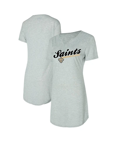 Concepts Sport Women's Gray New Orleans Saints Petition Knit Nightshirt