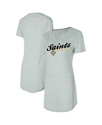 Concepts Sport Women's Gray New Orleans Saints Petition Knit Nightshirt