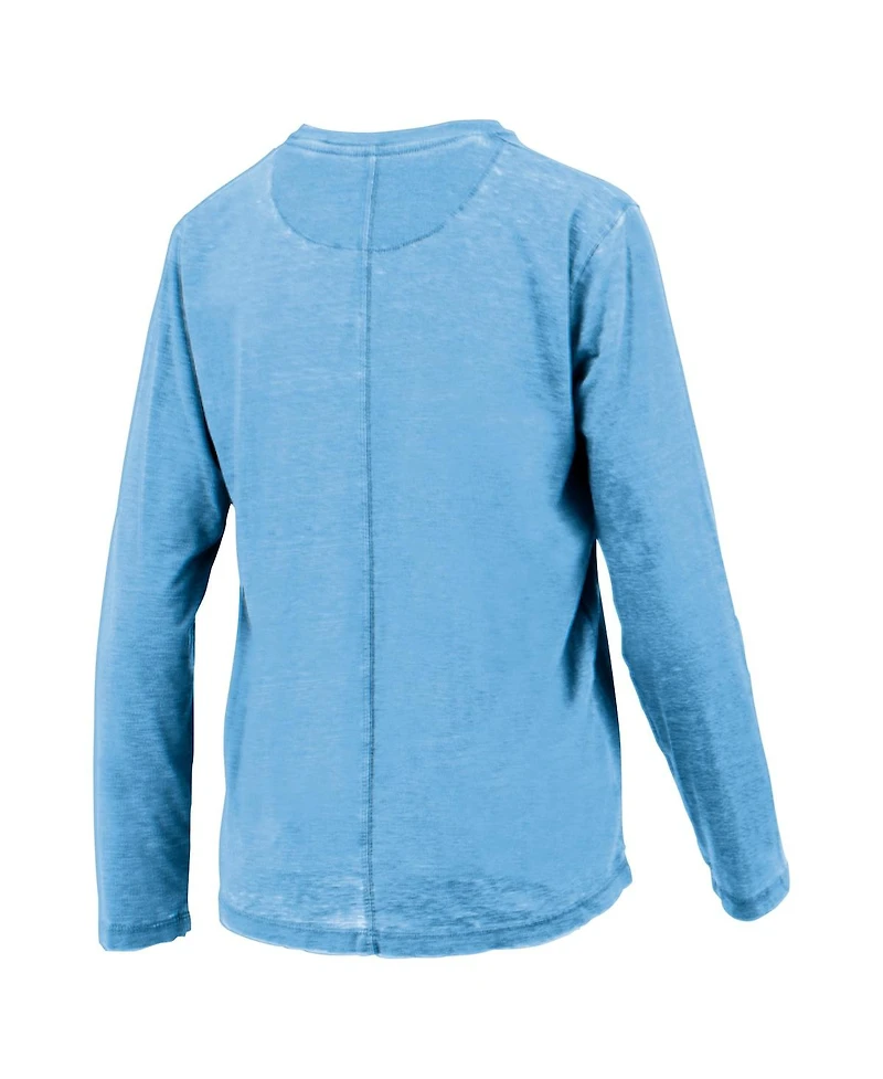 Pressbox Women's Carolina Blue North Tar Heels Chandler Olive Leaf Arch Long Sleeve T-Shirt