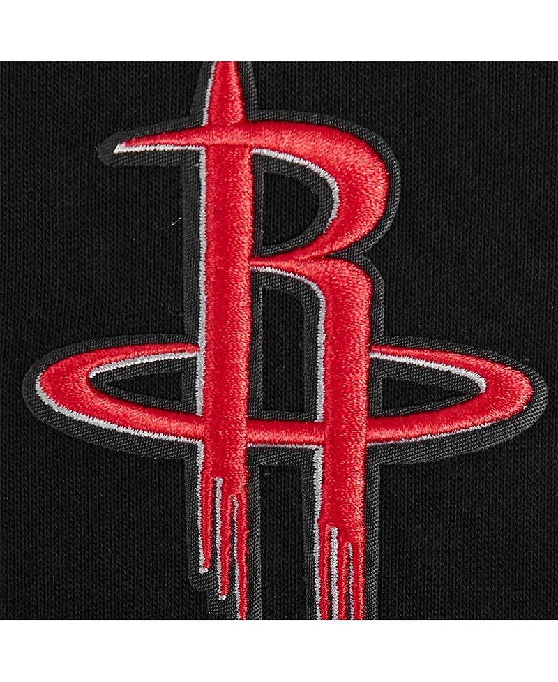 Pro Standard Women's Black Houston Rockets Jewels Cropped Pullover Hoodie