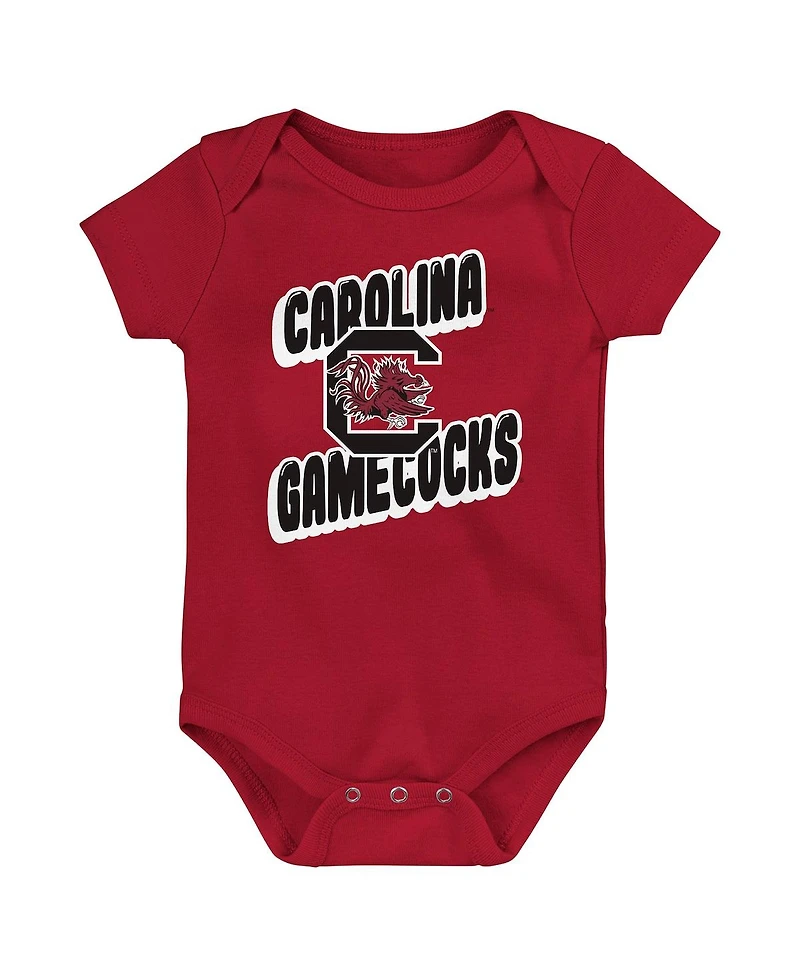 Outerstuff Baby Boys and Girls 3-Pack South Carolina Gamecocks Sunday Comics Bodysuit Set